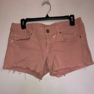 American Eagle Pink Lowrise Jean Shorts